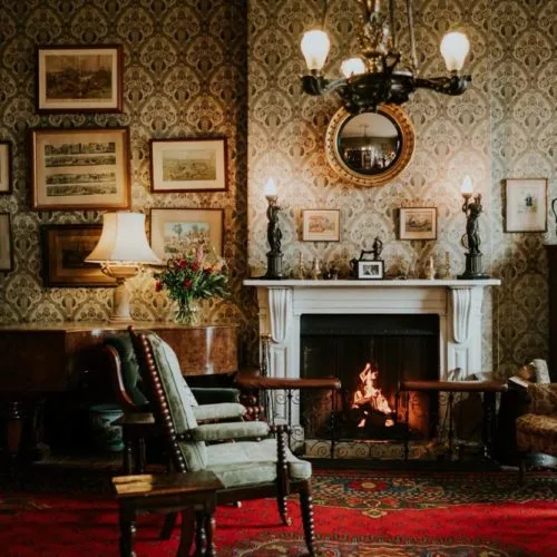 The fire in the Library at Homme House