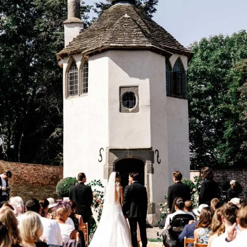 A ceremony in the Walled Garden at Homme House