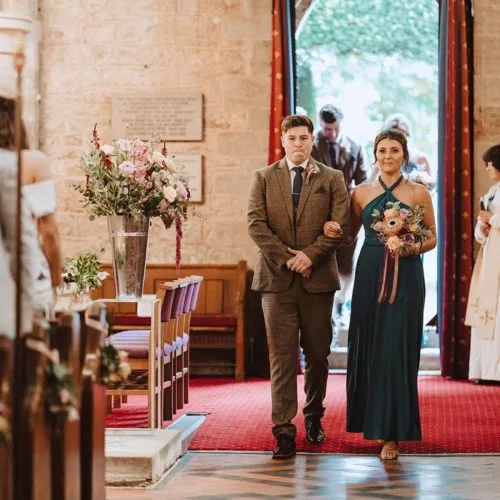 Bridal-party-entering-church