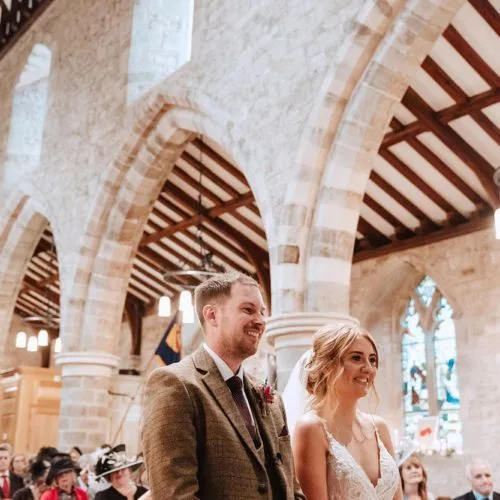 Bride-and-groom-in-church