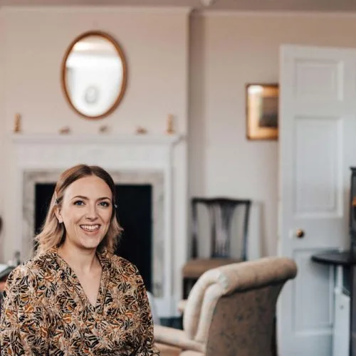 Bride-in-Homme-House-Main-Suite-Drawing-Room-in-dressing-gown