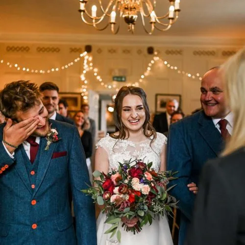 Emotional-couple-at-start-of-Homme-House-wedding-ceremony
