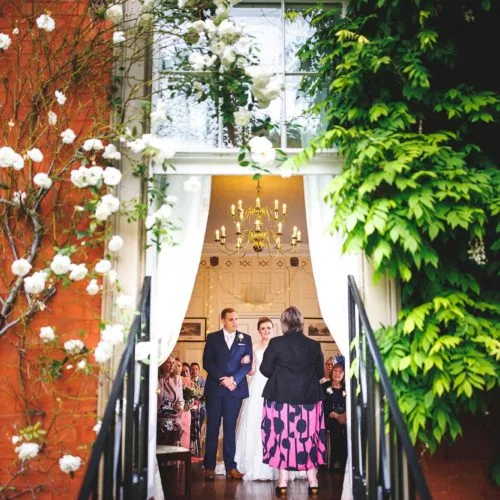 Panelled-Room-wedding-ceremony-at-Homme-House