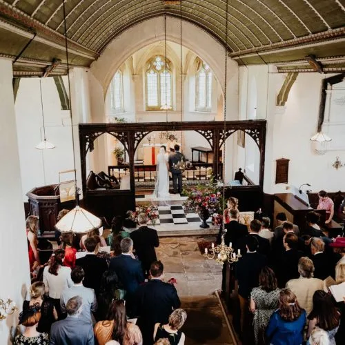 Wedding-service-in-progress-at-Yatton-church