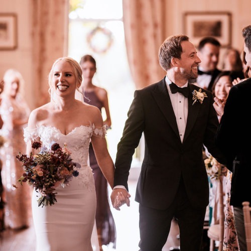 Bride-and-groom-leaving-Panelled-Room-wedding-ceremony
