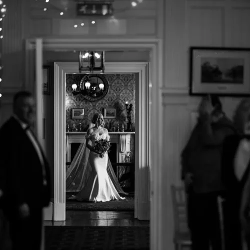 Bride-waits-to-make-her-entrance-into-wedding-ceremony