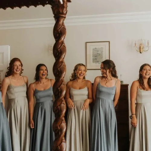 Bridemaids-laughing-in-Homme-House-Bridal-Suite